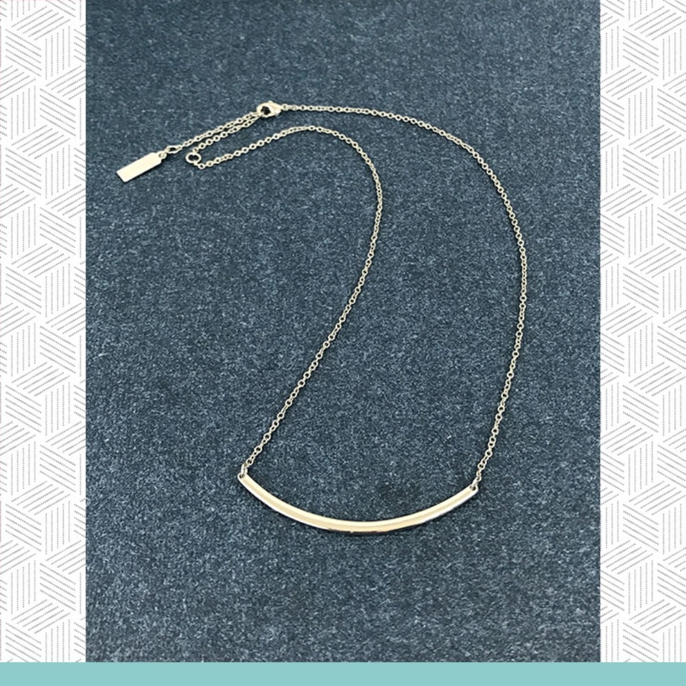 BaubleBar - Silver Bow Necklace